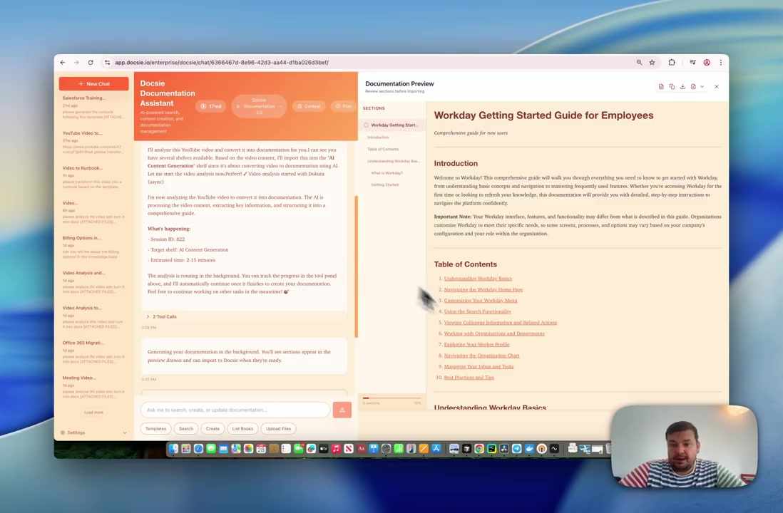 Documentation preview being generated