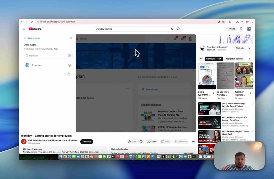 YouTube page with video ready to copy