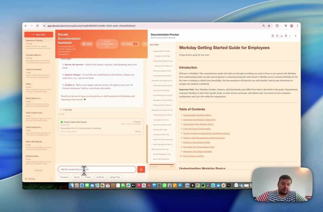 Requesting edits through chat