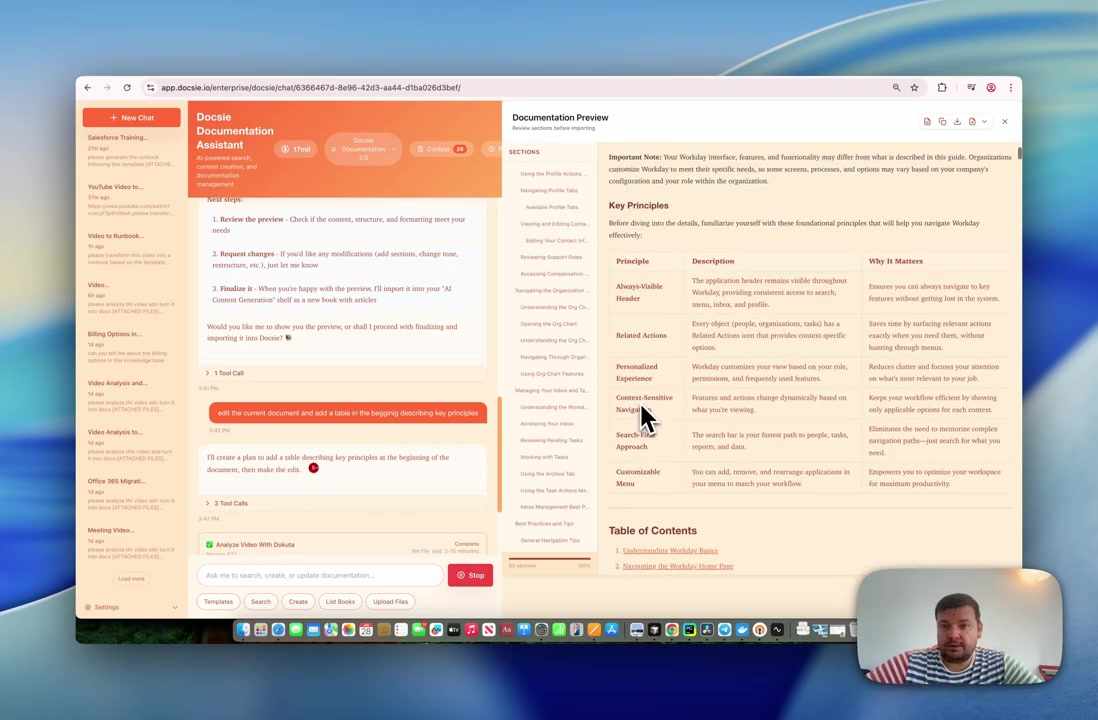 Updated documentation with added table