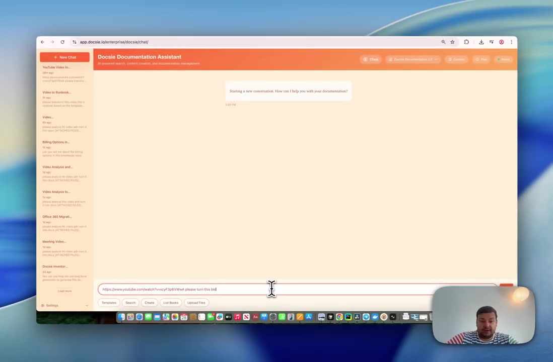 Submitting video link to Docsie