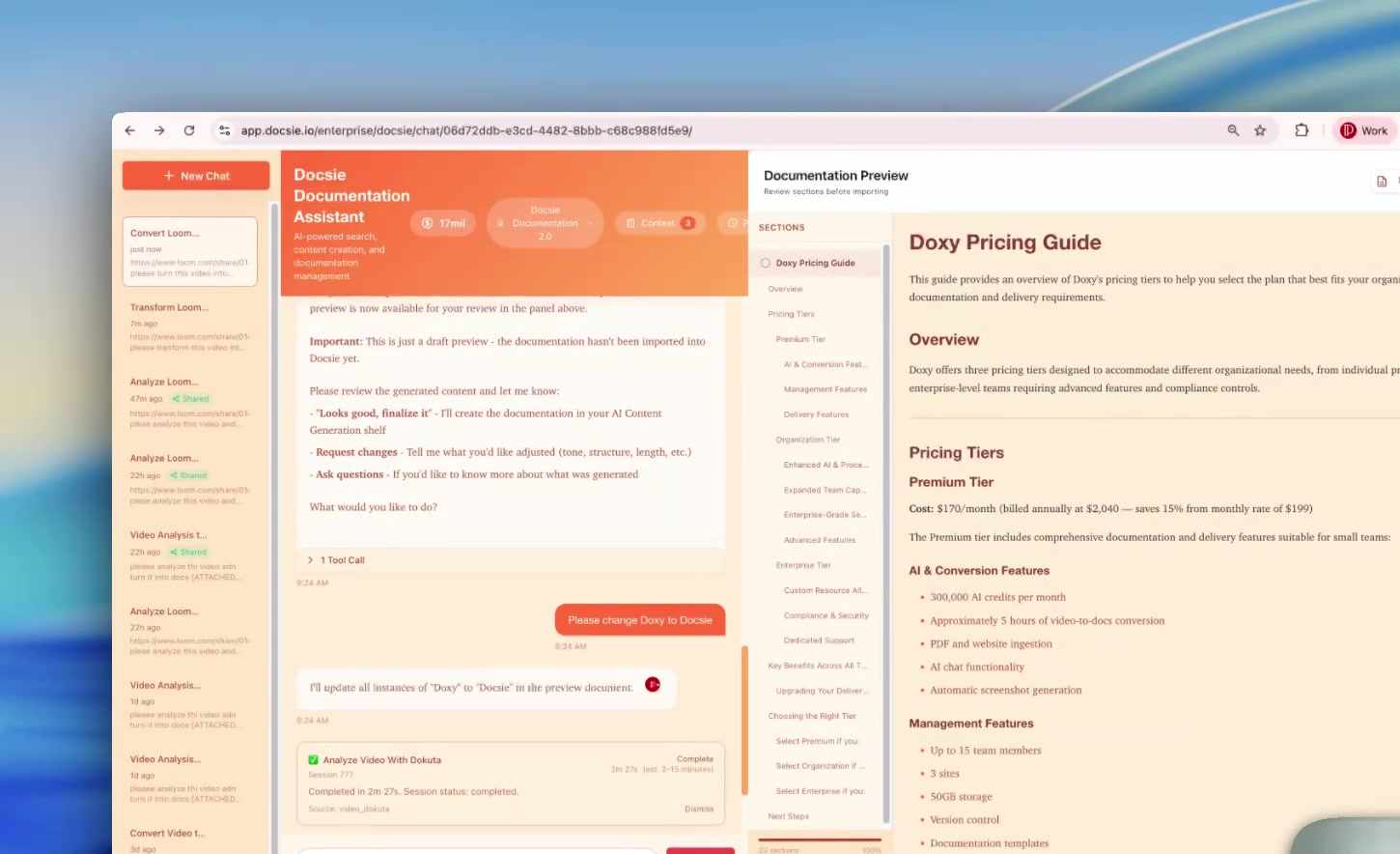 Making corrections through chat